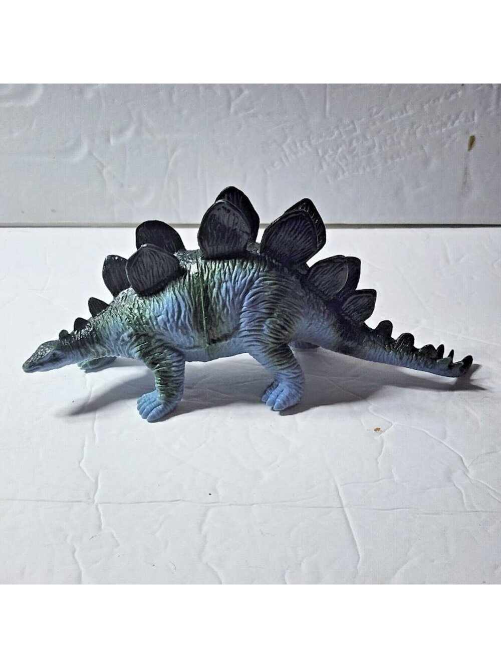 Unbranded Blue Stegosaurus Dinosaur Rubber Vintage Figure 1997 9"